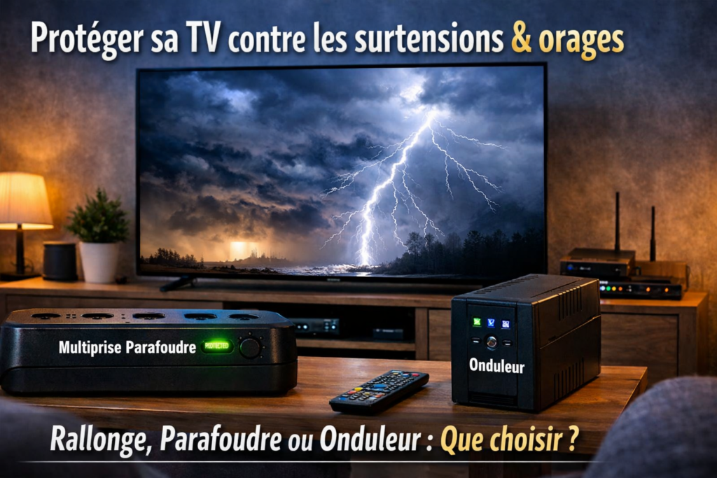 Comment protéger sa TV contre les surtensions et les orages sans choisir n’importe quelle multiprise ?